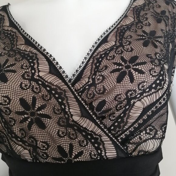 Signature Lana Cocktail Dress Black SZ 10 - Picture 5 of 8